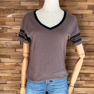 Z Supply | V-Neck | Varsity Vintage Tee | Brown | XS